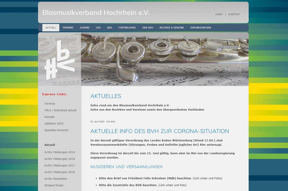 Blasmusikverband Hochrhein | ISS - Internet Services | websites, hosting & digital marketing