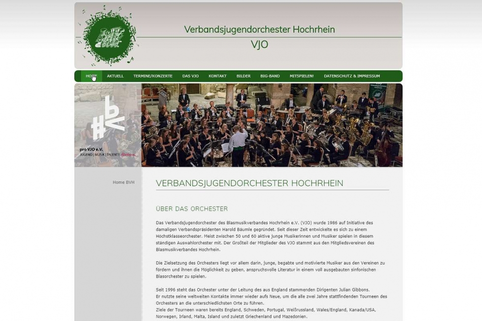 Verbands-Jugendorchester Hochrhein | ISS - Internet Services | websites, hosting & digital marketing