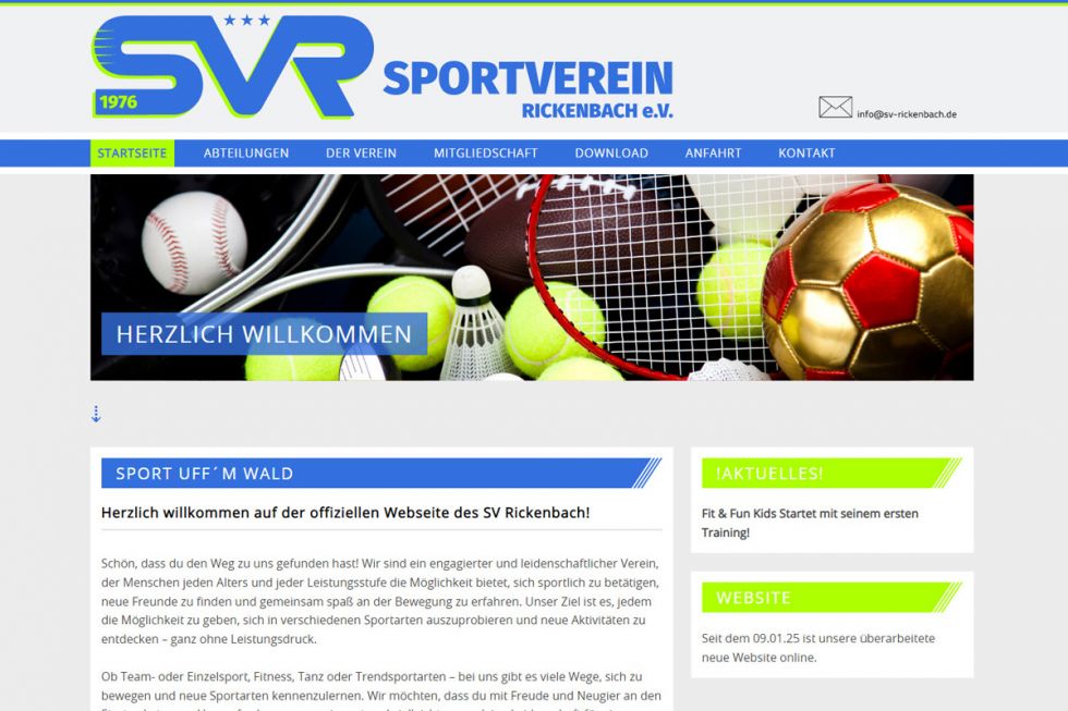 Sportverein Rickenbach | ISS - Internet Services | websites, hosting & digital marketing