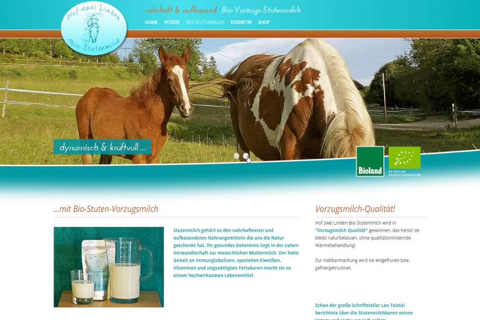 Bio Stutenmilch / Hof zwei Linden / Dachsberg