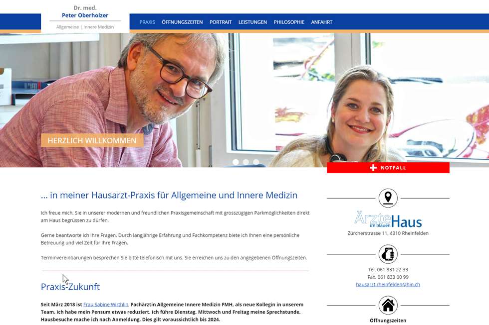 Hausarztpraxis Dr. med. Peter Oberholzer / Allgemeine & Innere Medizin / Rheinfelden