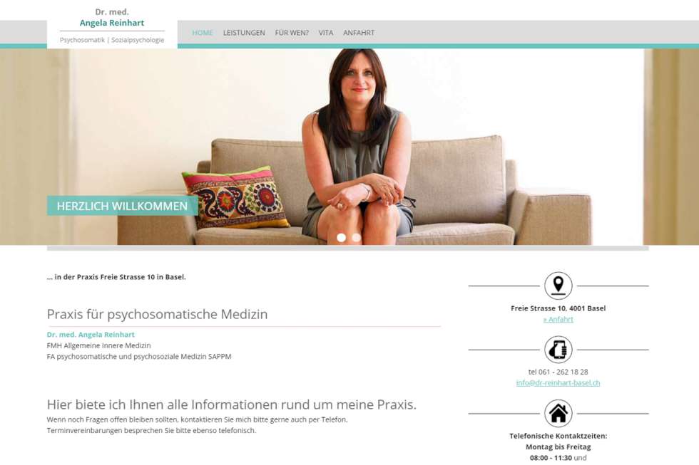 Dr. med. Angela Reinhardt / Psychosomatik, Sozialpsychologie / Basel